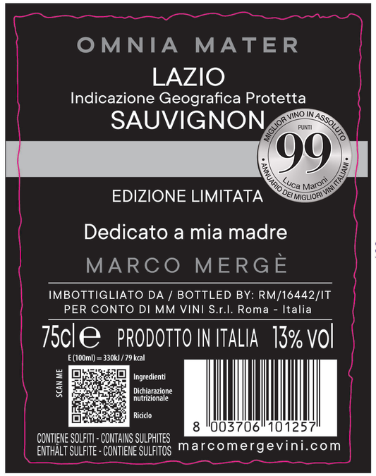 OMNIA MATER - SAUVIGNON LAZIO IGP