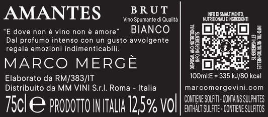 AMANTES - VINO SPUMANTE DI QUALITA' BRUT BLANC DE BLANCS