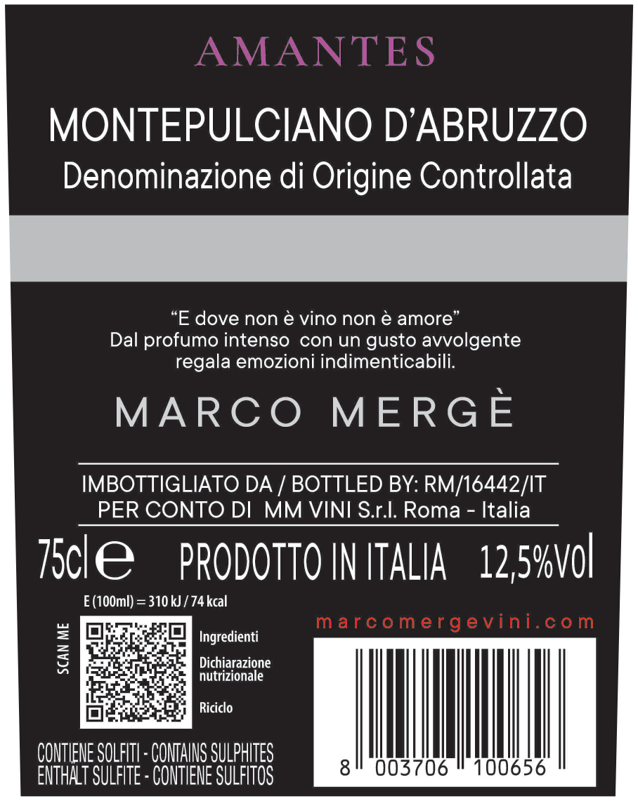 AMANTES - MONTEPULCIANO D'ABRUZZO DOC