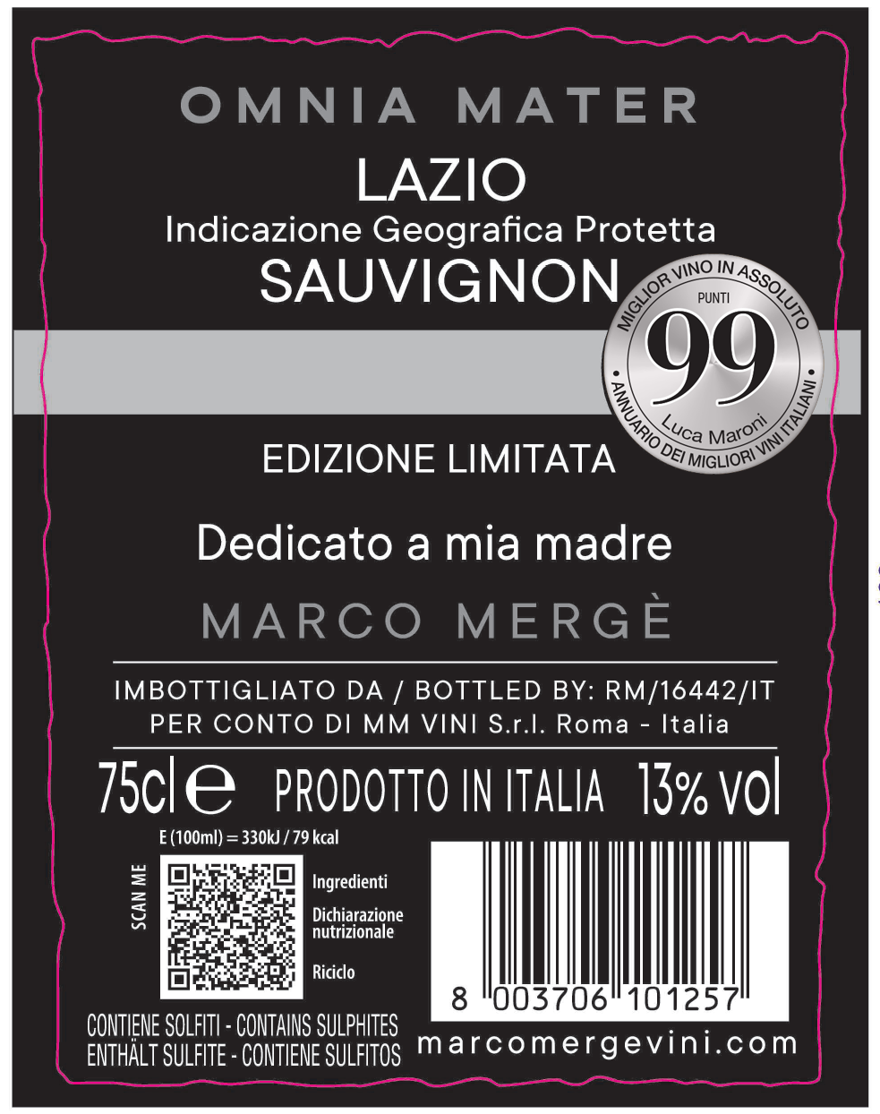 OMNIA MATER - SAUVIGNON LAZIO IGP